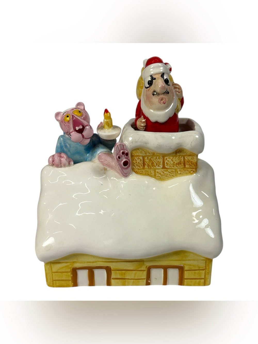 Pink Panther Inspector Clouseau Santa Chimney Music Box Royal Orleans FOR PARTS